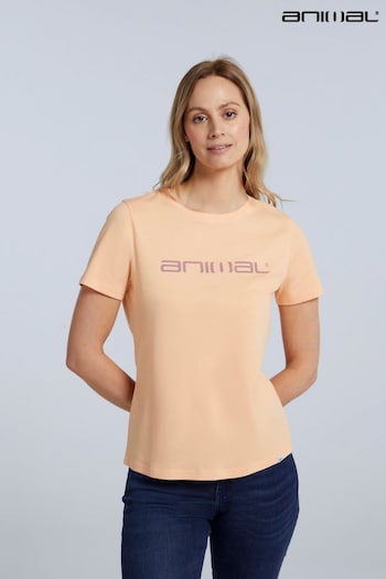 Animal Womens Orange Marina Organic Logo T-Shirt (608545) | £20