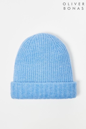 Oliver Bonas Pink Rib Knitted Beanie Hat (608767) | £22