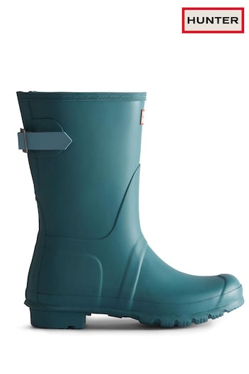 Hunter Blue Short Back Adjustable Wellington Boots (608957) | £120