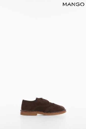 Mango Lace-Up Leather Brown Shoes (609241) | £40
