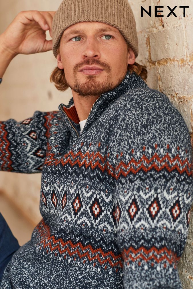 Mens Red Long Sleeve Knitwear Next Official Site
