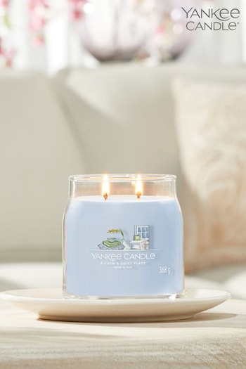 Yankee Candle Grey Signature Medium Jar Scented Candle A Calm Quiet Place (609279) | £25