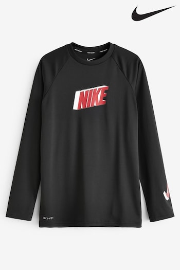Nike code Black Long Sleeve Hydroguard Rash Vest (609655) | £26