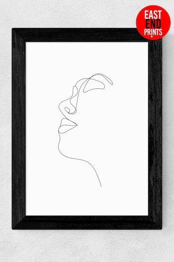 Black Profile by Rafael Farias Black Framed Print (609778) | £47 - £132