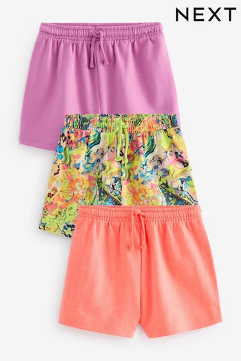 Multi Purple/Coral Pink/Marble Print 3 Pack Shorts logo (3-16yrs) (609870) | £14 - £20