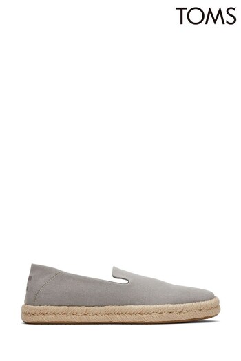 TOMS Santiago Grey Espadrille Shoes (610022) | £65