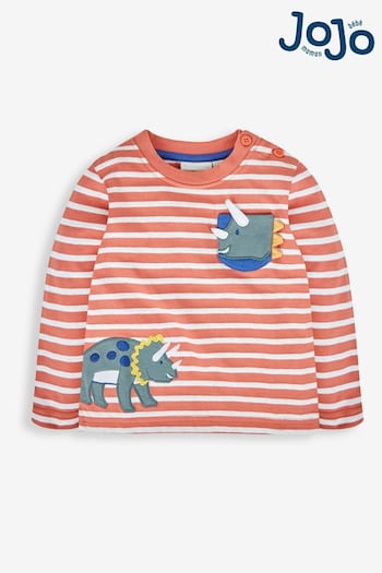 JoJo Maman Bébé Rust Moschino' Dino Appliqué Pocket Top (610046) | £17