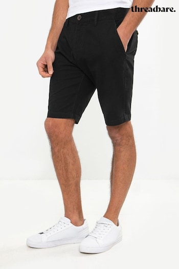 Threadbare Black Regular Fit Cotton Chinos Shorts Tee (610088) | £20