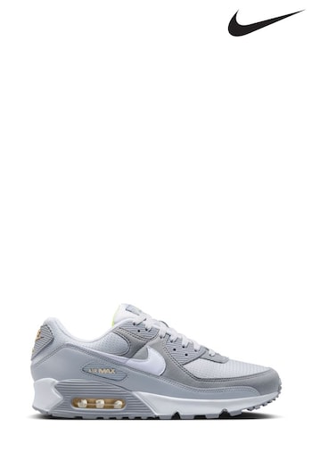 Nike Light Grey Air Max 90 Trainers (610370) | £145