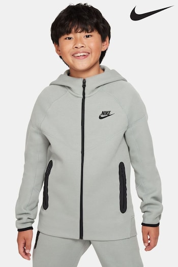 Nike Green/Grey Tech Fleece Zip Through Hoodie (610699) | £83