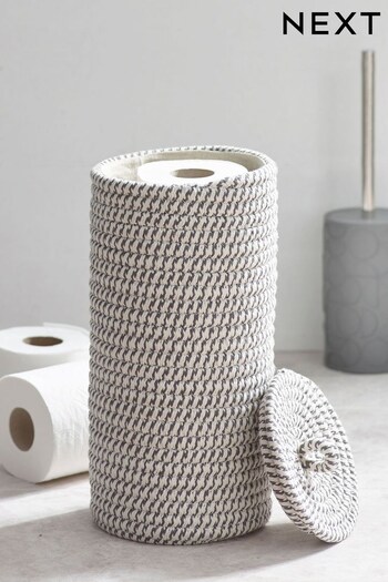 Grey Woven Toilet Roll Holder (611036) | £22