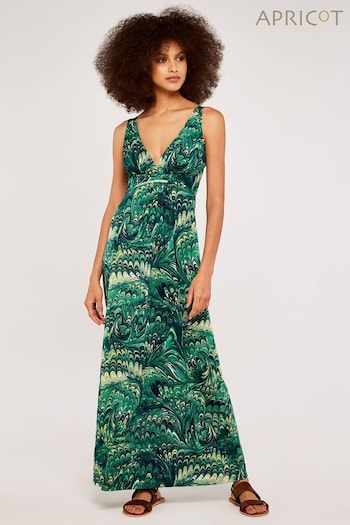 Apricot Green 70s Marble Maxi Dress (611278) | £30