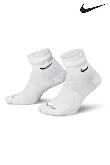 Nike Flyleather White Everyday Ruffle Ankle Socks (611467) | £17