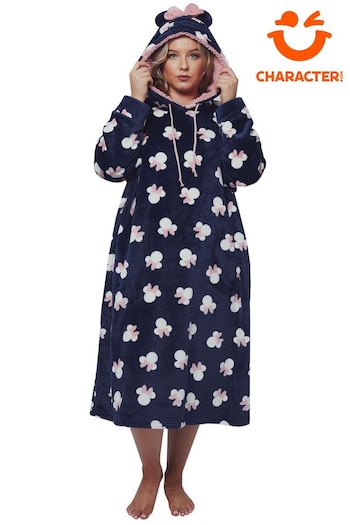 Character Blue Minnie Mouse Blanket Hoodie with Hood (611578) | £38