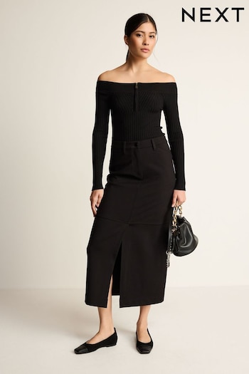 Black Ponte Column Skirt (611692) | £24
