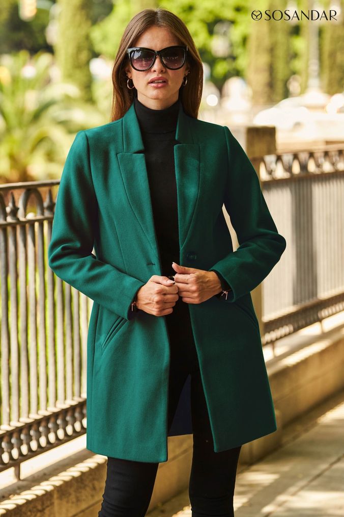 Buy Women s Green Sosandar Coatsandjackets Online Next UK