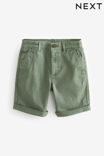 Khaki Green Washed Chinos Shorts (12mths-16yrs) (612291) | £8 - £14
