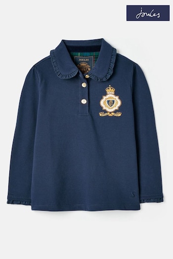 Joules Blue Long Sleeved Polo Shirt (612327) | £25.95 - £28.95