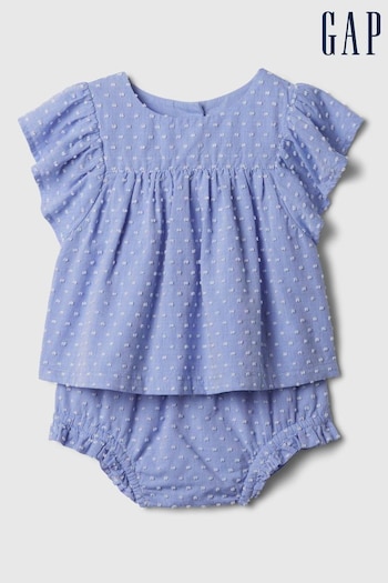 Gap Blue Ruffle Outfit Set (Newborn-24mths) (612347) | £25