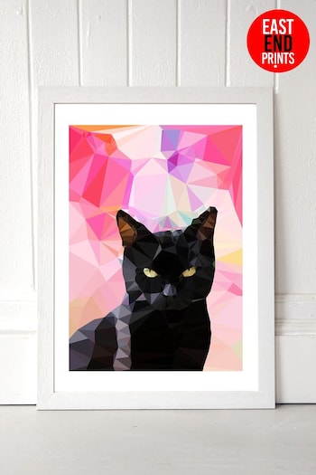 White Black Cat by Studio Cockatoo Framed Print (612420) | £46 - £130