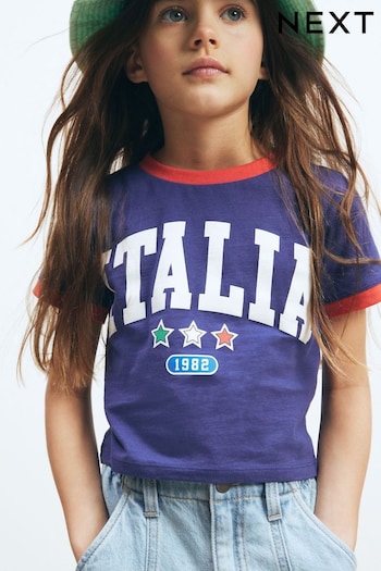 Blue Italia Football Boxy T-Shirt (3-16yrs) (612431) | £10 - £15