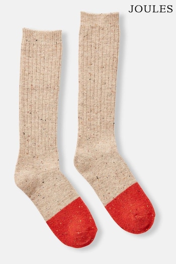 Joules Boot Sock Brown Wool Blend Colourblock Socks (612592) | £9.95