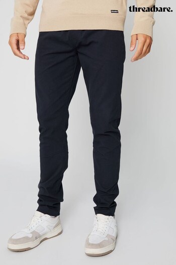 Threadbare Black Slim Fit Pull-On Chino Trousers (612702) | £30