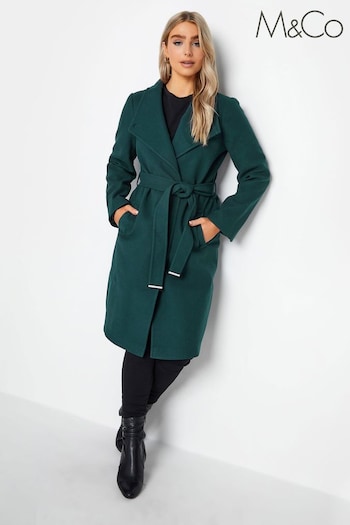 M&Co Green Formal Wrap Coat (612718) | £75