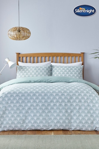 Silentnight Green Art Deco Leaf Eco Comfort Sustainable Duvet Cover and Pillowcase Set (612939) | £25 - £40