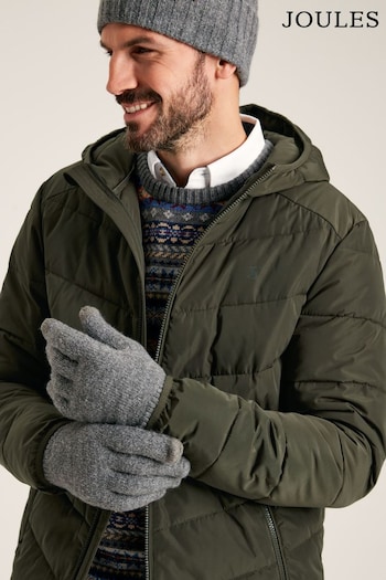 Joules Bamburgh Grey Knitted Gloves (613086) | £14.95