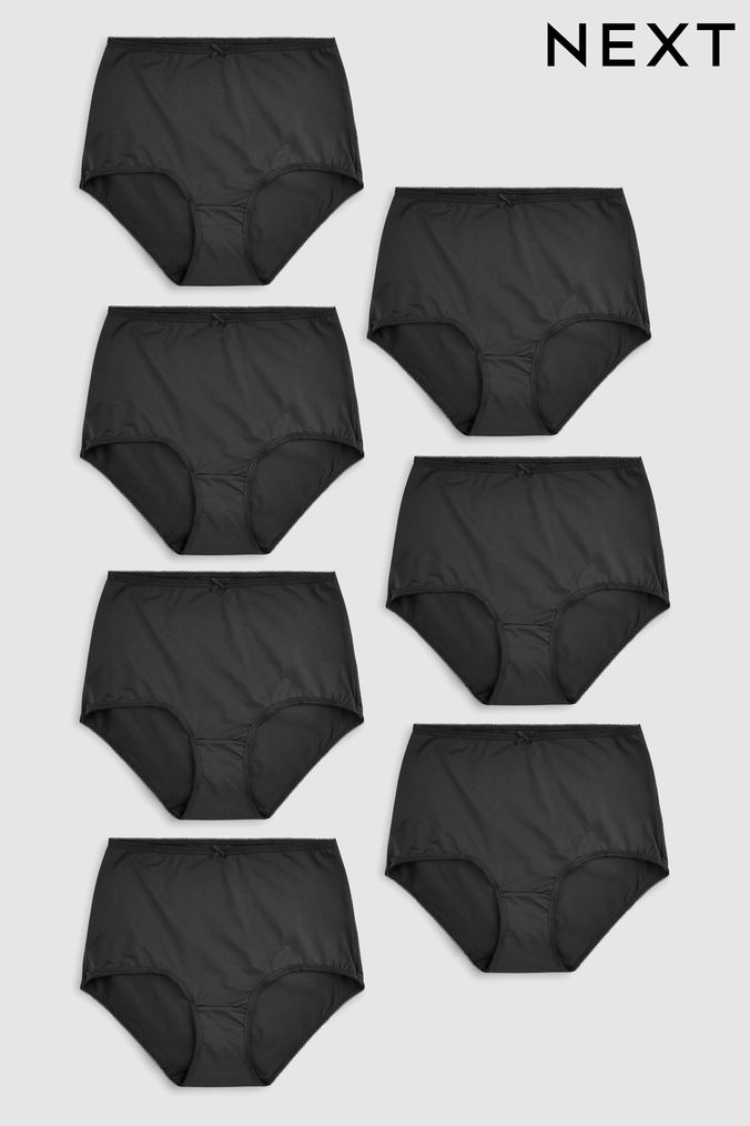 Black Full Brief Microfibre Knickers 7 Pack (613126) | £20