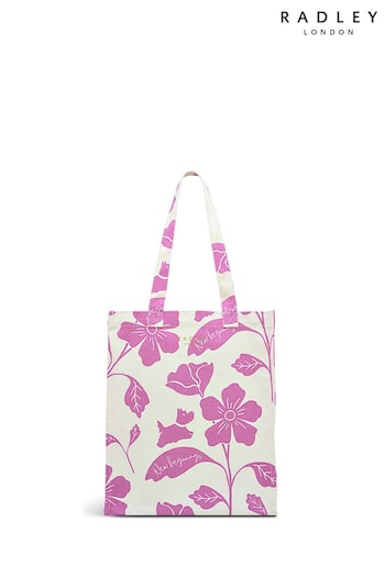 Radley London Medium Pink/White New Beginnings Open Top Tote Bag (613180) | £29