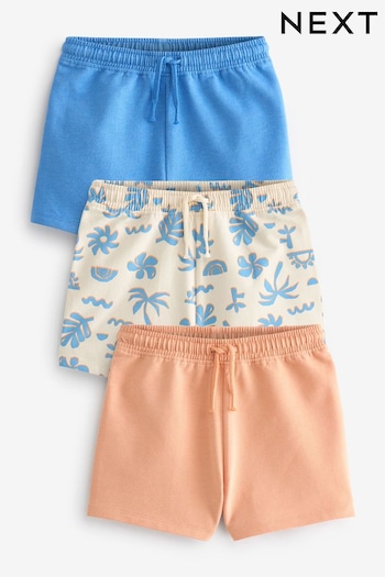 Blue/Orange Palm Print 3 Pack une Shorts (3-16yrs) (613225) | £14 - £21