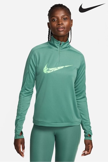 Nike light Green Swoosh Dri-FIT Half Zip Mid Layer (613232) | £40