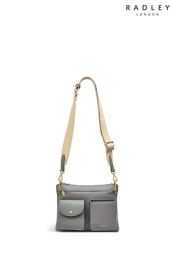 Radley London Medium Grey Berwick Street Zip Top Cross-Body Bag (613280) | £199