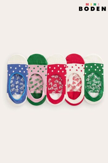 Boden Red Secret Socks 5 Packs (613443) | £22