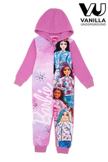 Vanilla Underground Pink Barbie Unisex Kids Fleece Onesie (613455) | £24