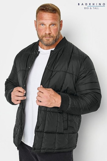 BadRhino Big & Tall Black Quilted Bomber Jacket (613801) | £60