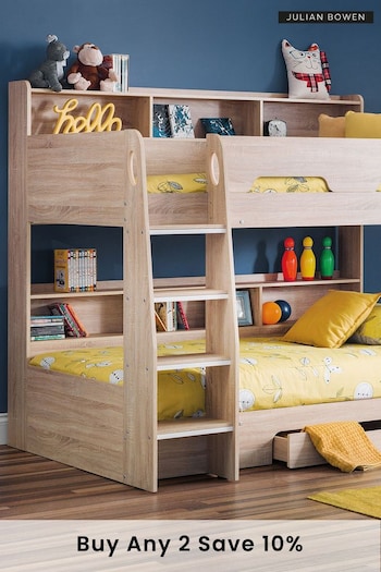 Julian Bowen Oak Kids Storage Bunk Bed (613893) | £575