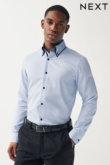 Blue Single Cuff Trimmed Formal Shirt (614719) | £30