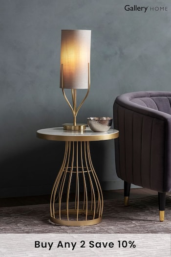 Gallery Home Champagne Gold Southgate Side Table (614823) | £240