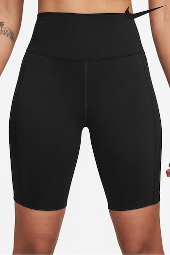 Nike Black One Leak Protection Period High Waisted 8 Cycling Ball Shorts (614835) | £45