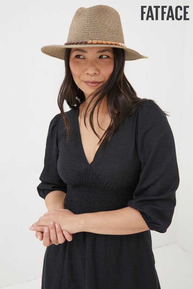 Womens straw trilby hat best sale