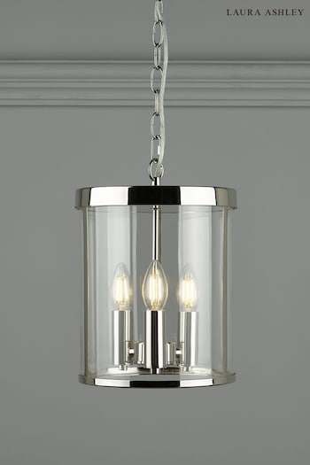 Laura Ashley Chrome Selbourne 3 Light Lantern Ceiling Light (614950) | £170