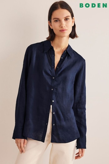 Boden Blue New Linen Shirt (615086) | £65