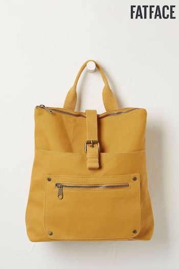 FatFace Yellow Alba Canvas Backpack (615149) | £42.50