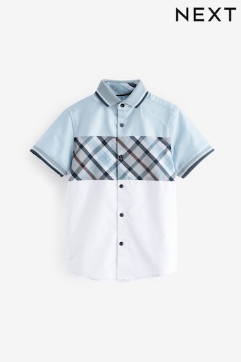 Blue Short Sleeve Check Shirt (3-16yrs) (615229) | £15 - £20