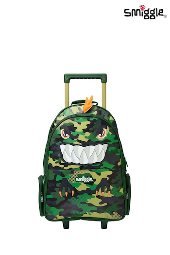Smiggle Green Best Budz Trolley Backpack with Light Up Wheels (615286) | £50