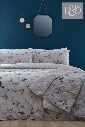 D&D Grey Mansfield Duvet Cover And Pillowcase Set (615300) | £18 - £35