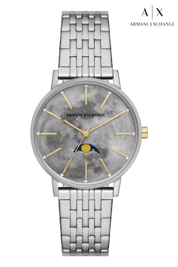 Armani Exchange Ladies Silver Tone Watch (615418) | £189